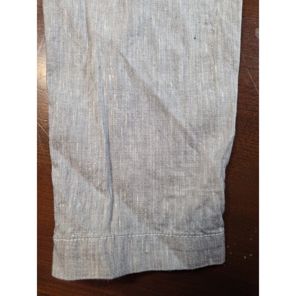 Lou & Grey Linen Pants Women's Small Grey Elastic Waist Drawstring Crop Jogger - Picture 2 of 11